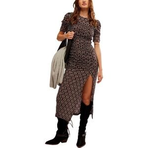 NWT Free People Briella Floral Side Slit Dress Size XS